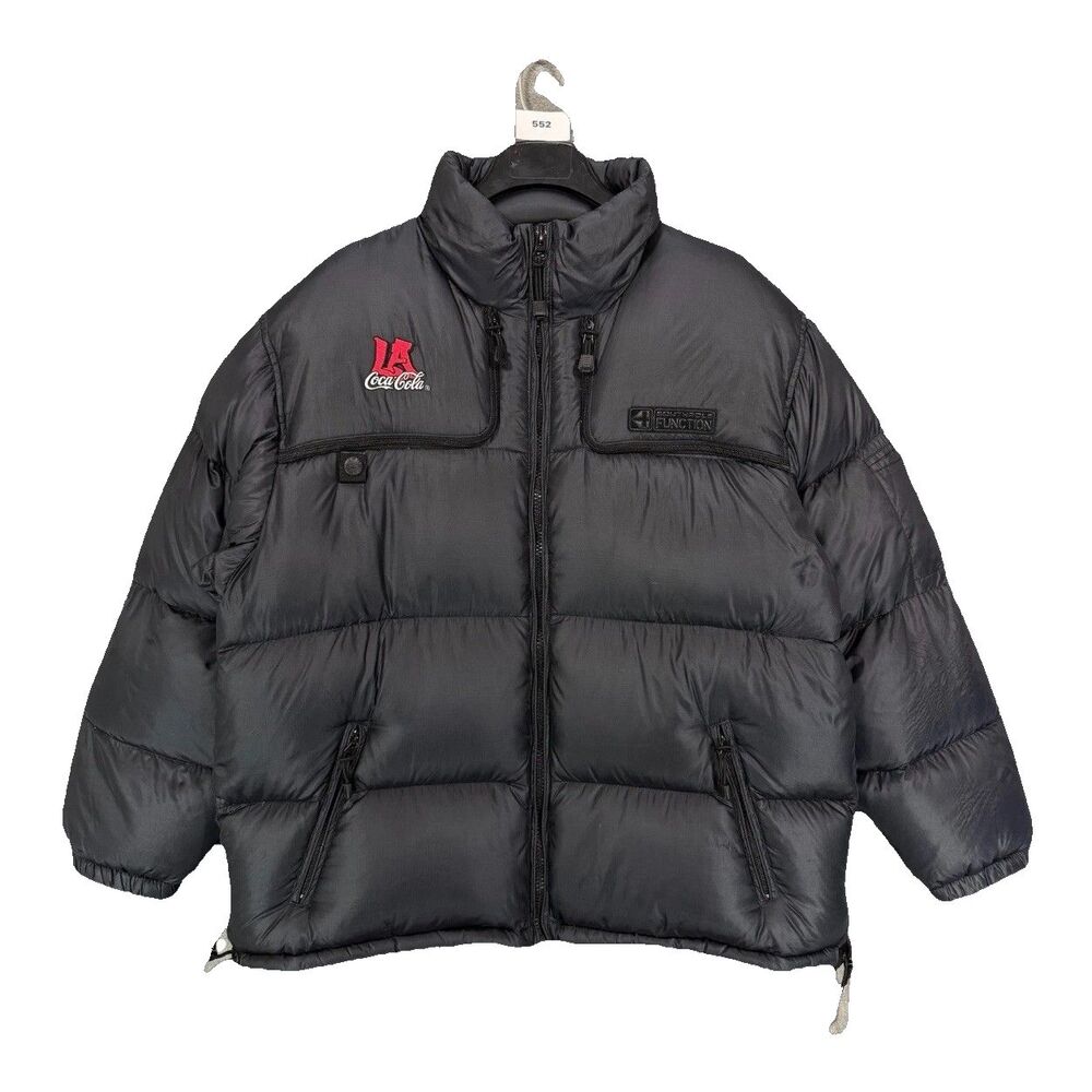 Vintage Southpole SPG Function Down Puffer Jacket Mens Large Black LA Coca-Cola